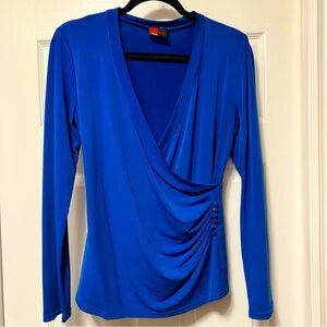 ⭐️2/$30⭐️ Royal blue long sleeve blouse, Vinrouge, women's size L